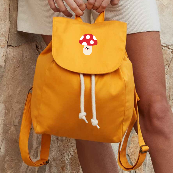 Small cotton backpack sales