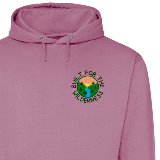 'Built for the wilderness' hoodie (end of line design)