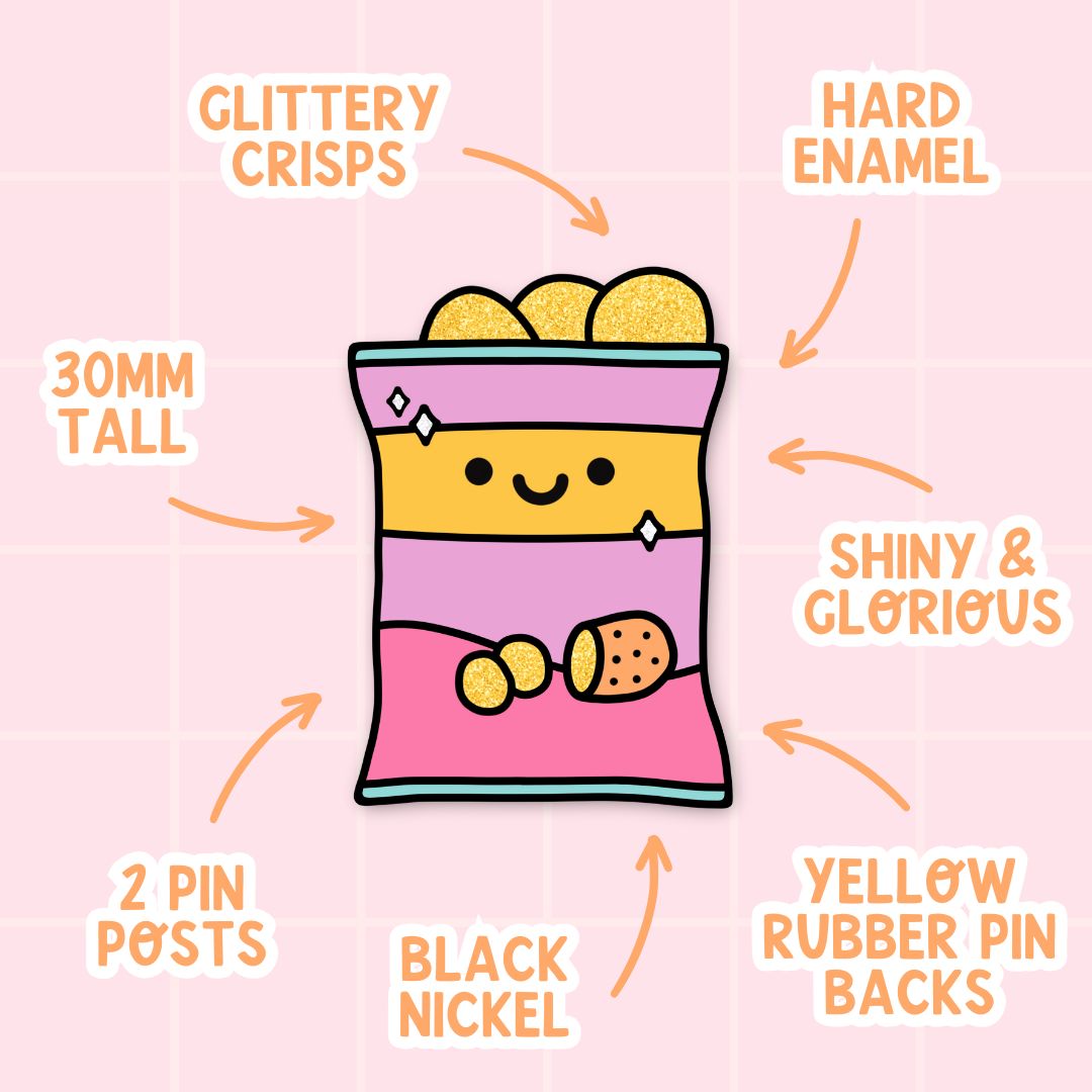 Happy Crisps Enamel Pin (sale)