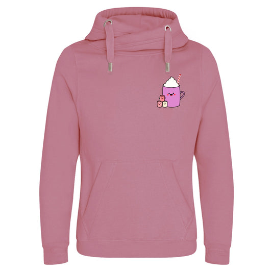 Happy hot chocolate cowl neck hoodie (sale)