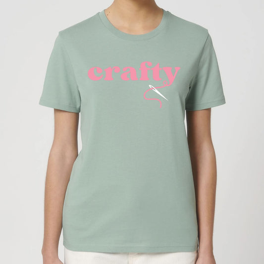 ‘Crafty’ organic cotton t-shirt (end of season colours)