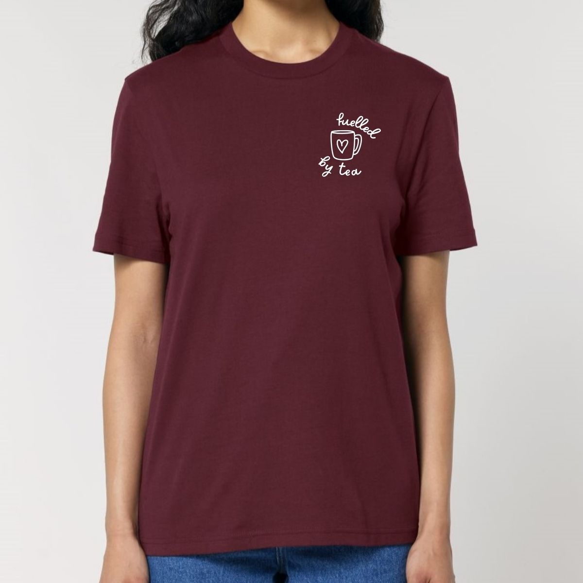 'Fuelled by tea' organic cotton t-shirt