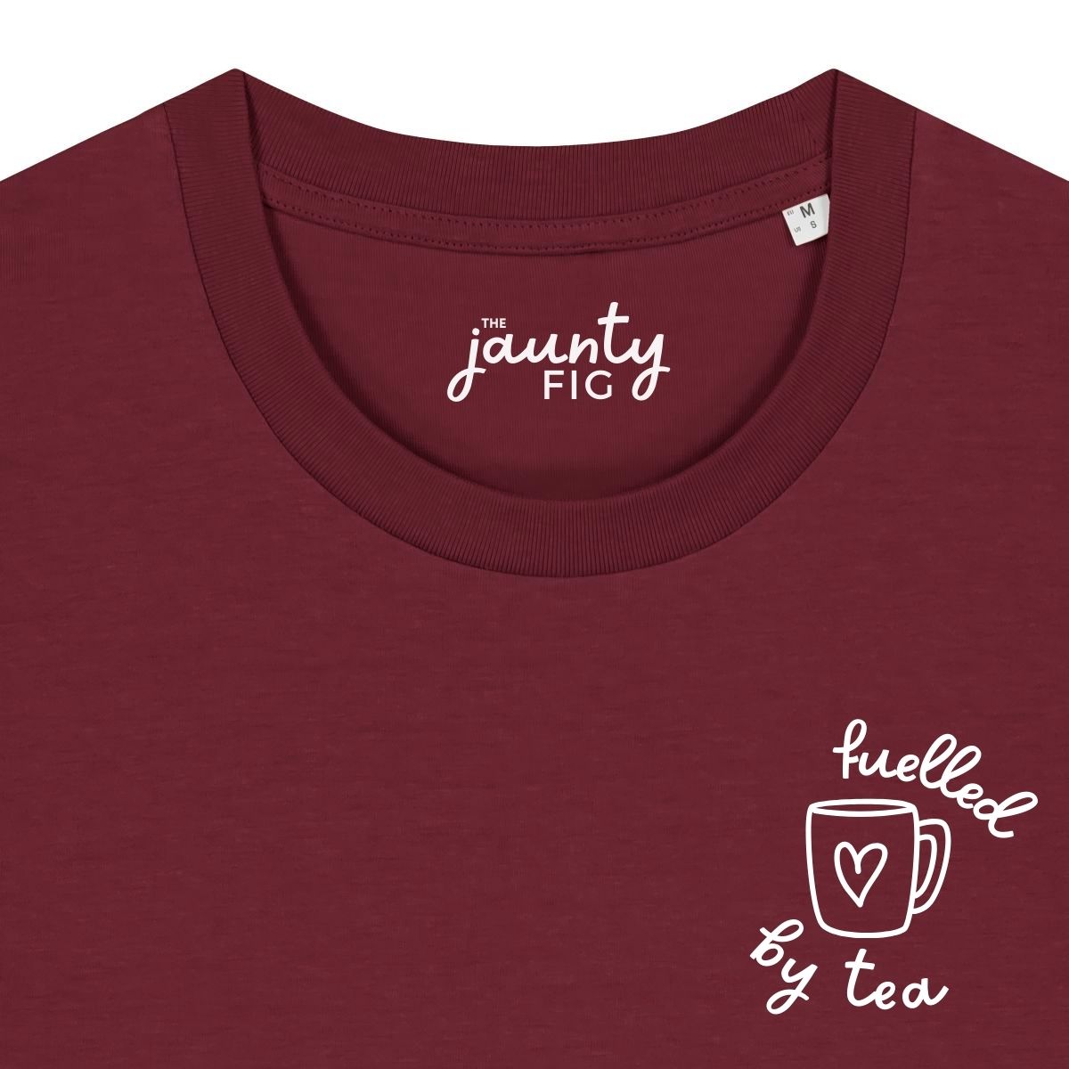 'Fuelled by tea' organic cotton t-shirt