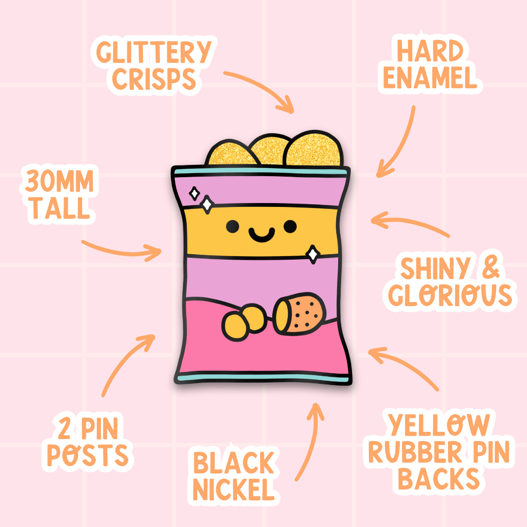 Happy Crisps Enamel Pin (pre-order)