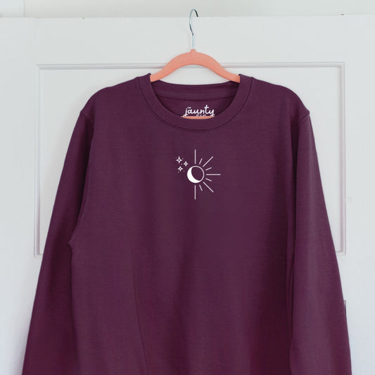 Sun, moon and stars sweatshirt (sale)