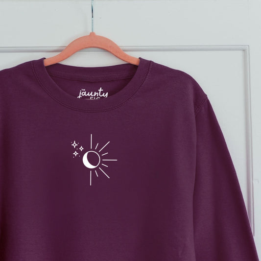 Sun, moon and stars sweatshirt (sale)