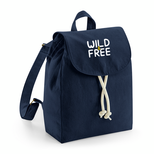 'Wild & free' organic cotton mini backpack